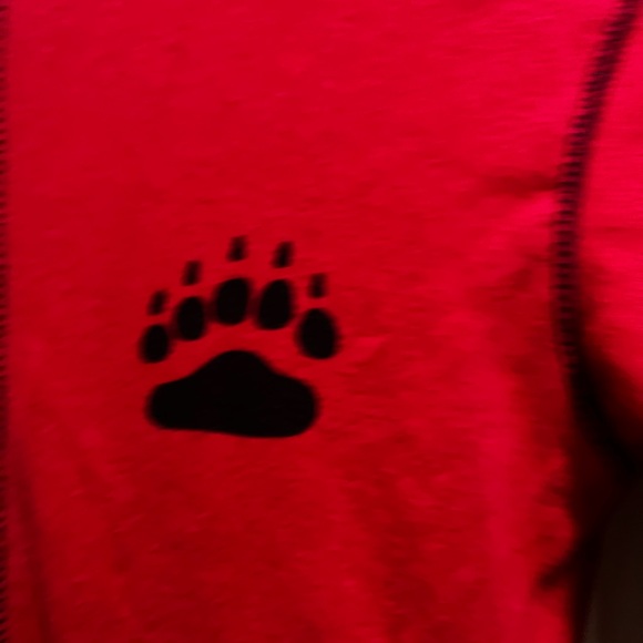 Lazy One Red Onesie with Bear Bum design on detachable back - Picture 11 of 16